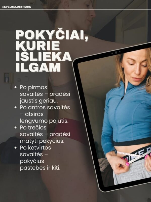 mergina matuojasi liemeni ir siulo isigyti mitybos plana
